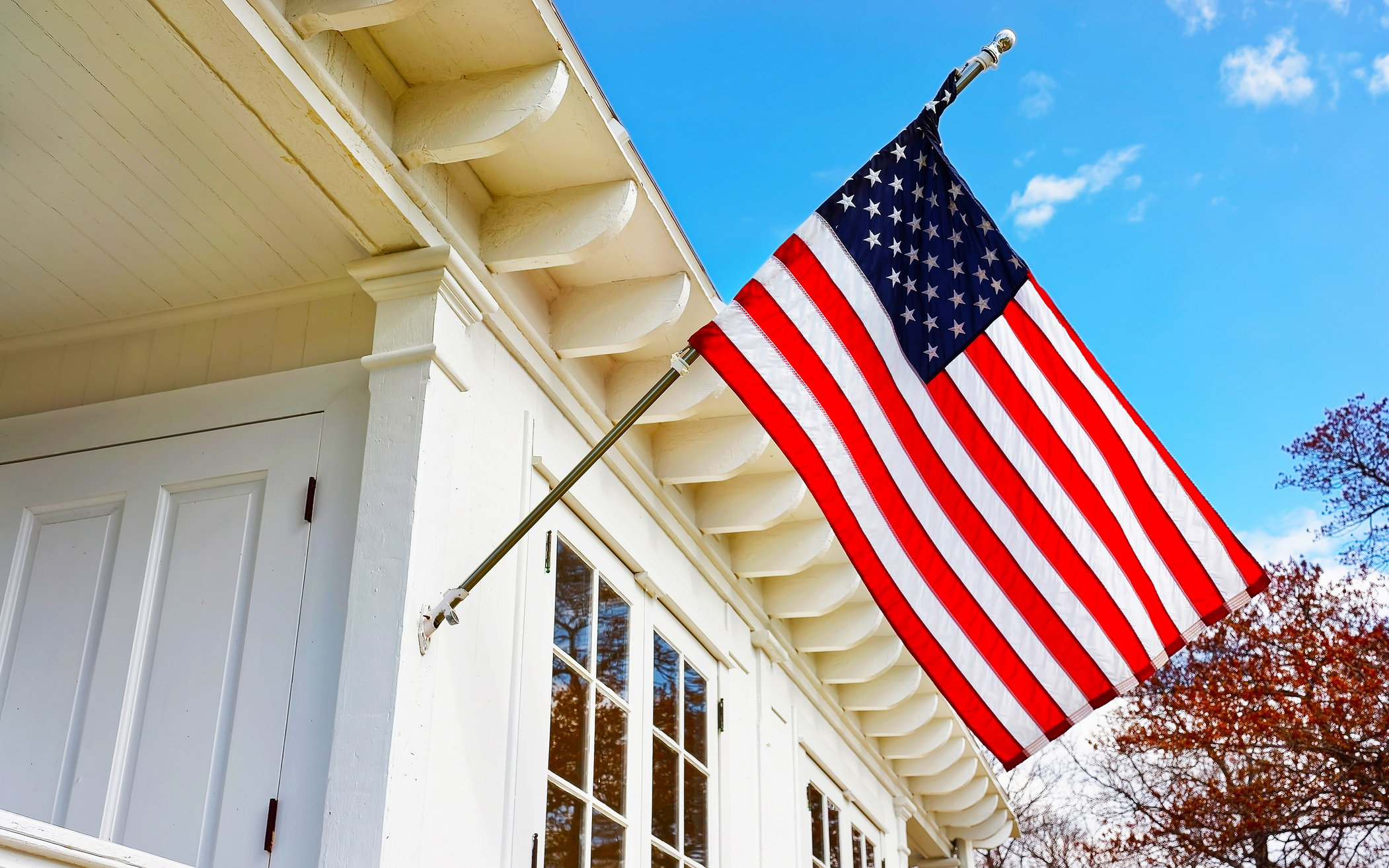 American Flag on a House